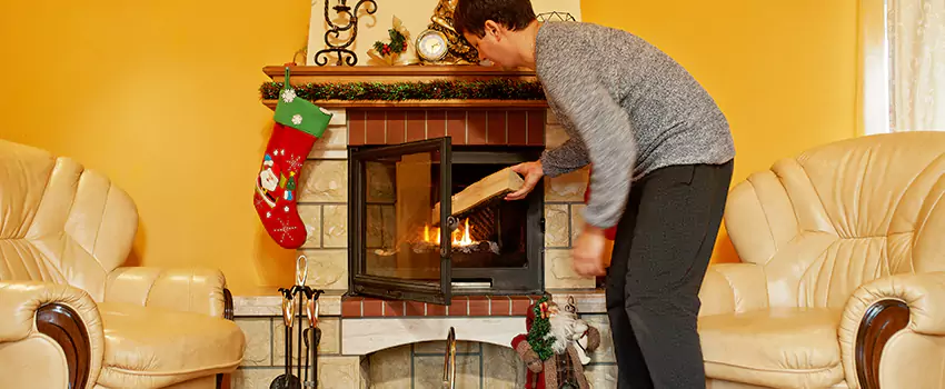 Rusted Metal Fireplace Restoration in Newton, Kansas